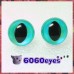 1 Pair Aquamarine Blue Hand Painted Safety Eyes Plastic eyes Animal eyes Amigurumi eyes